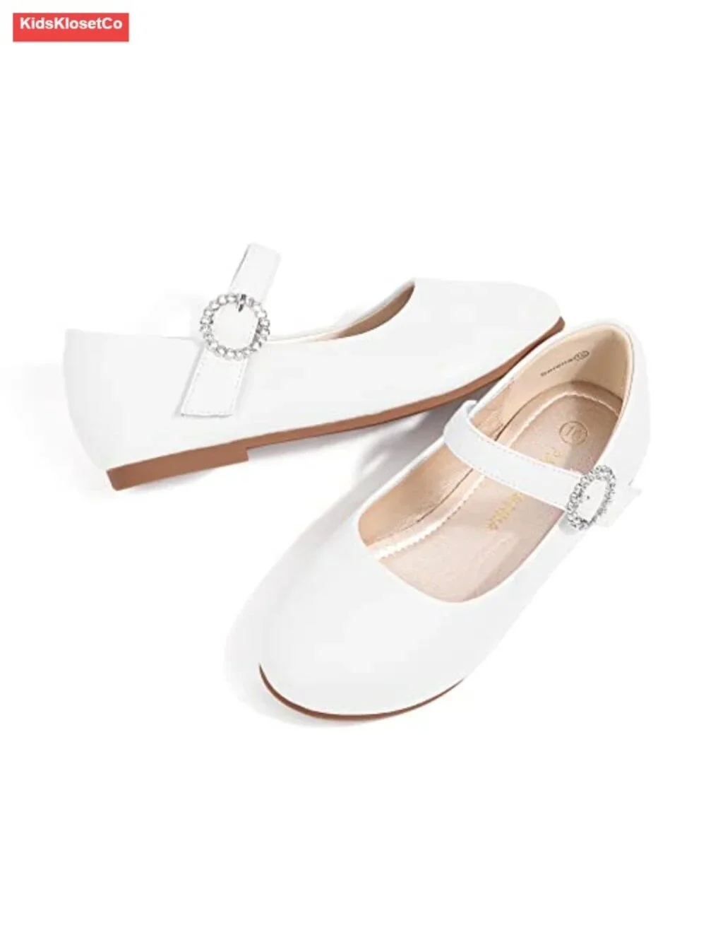 Rhinestone Mary Jane Ballet Flats with Adjustable Strap